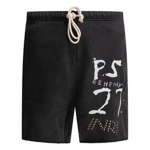 Rrr123 Black Bermuda Shorts With Graphic Text - NWT